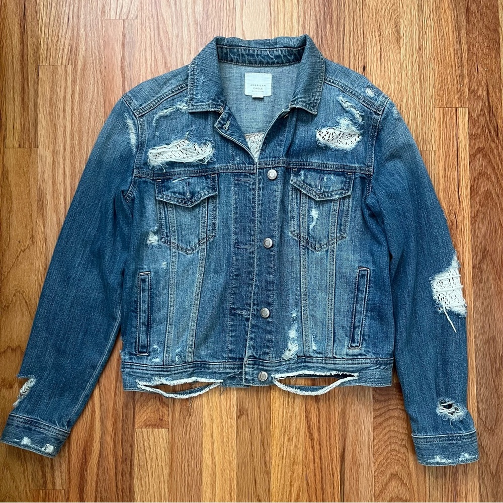 Distressed Jean jacket